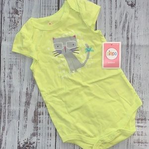 Neon Cool Cat Onesie 9 Month